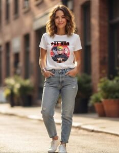 Playera Máscara De Látex Aldea De La Hoja Mujer