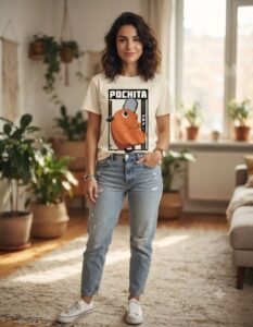 Playera Máscara De Látex Pochita Mujer