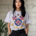 Playera Máscara De Látex Disney Mickey Petalos Mujer