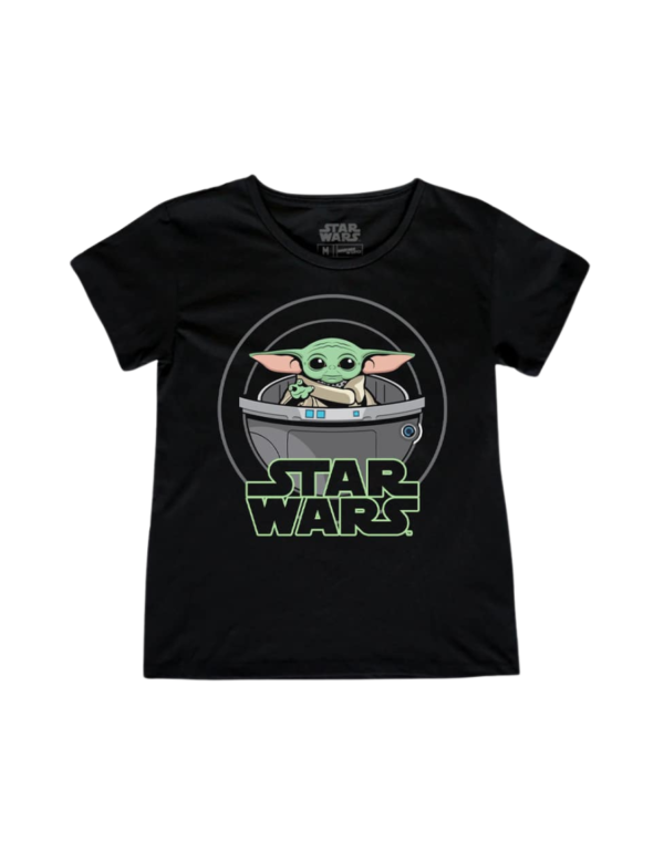 Playera Máscara De Látex Grogu Bubble Mujer