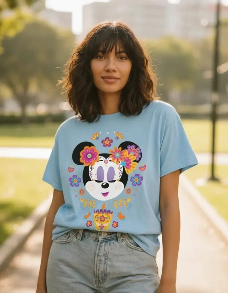 Playera Máscara De Látex Disney Minnie Catrina Mujer