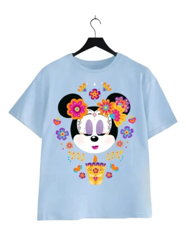Playera Máscara De Látex Disney Minnie Catrina Mujer