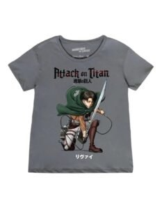Playera Máscara De Látex Attack Titan Capitán Ackerman Mujer
