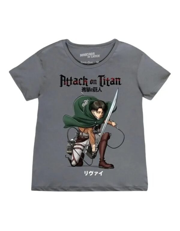 Playera Máscara De Látex Attack Titan Capitán Ackerman Mujer