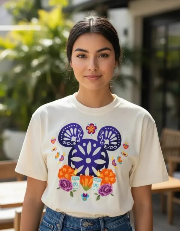 Playera Máscara De Látex Disney Mickey Ofrenda 2 Mujer