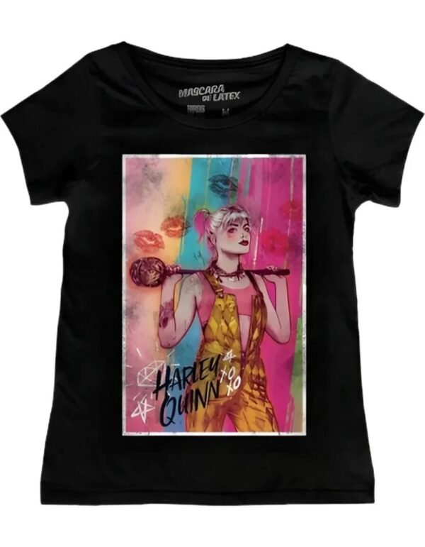 Playera Máscara De Látex Harley Lipstick Marks Mujer