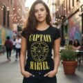 Playera Máscara De Látex Captain Marvel Mujer