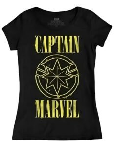 Playera Máscara De Látex Captain Marvel Mujer