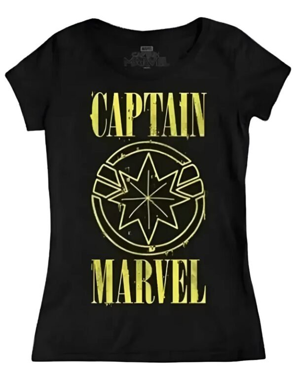 Playera Máscara De Látex Captain Marvel Mujer
