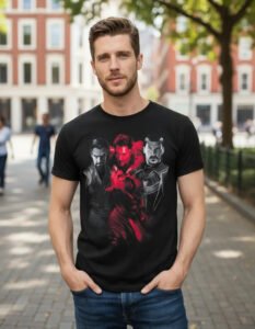 Playera Máscara De Látex Threat To Our Universe Hombre