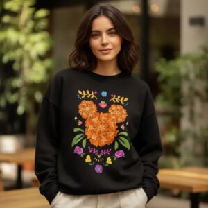 Pullover Máscara De Látex Mickey Cempasúchil Mujer