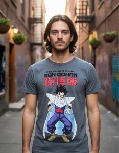 Playera Mascara De Látex Son Gohan Genderless