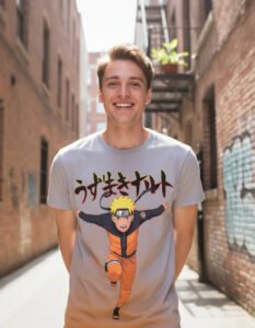 Playera Máscara De Látex Naruto Running Hombre