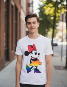 Playera Máscara De Látex Minnie Pride Hombre