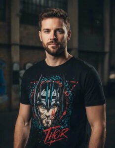 Playera Mascara De Látex Gladiador Odinson Hombre