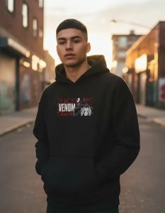 Hoodie Máscara De Látex Venom Hombre