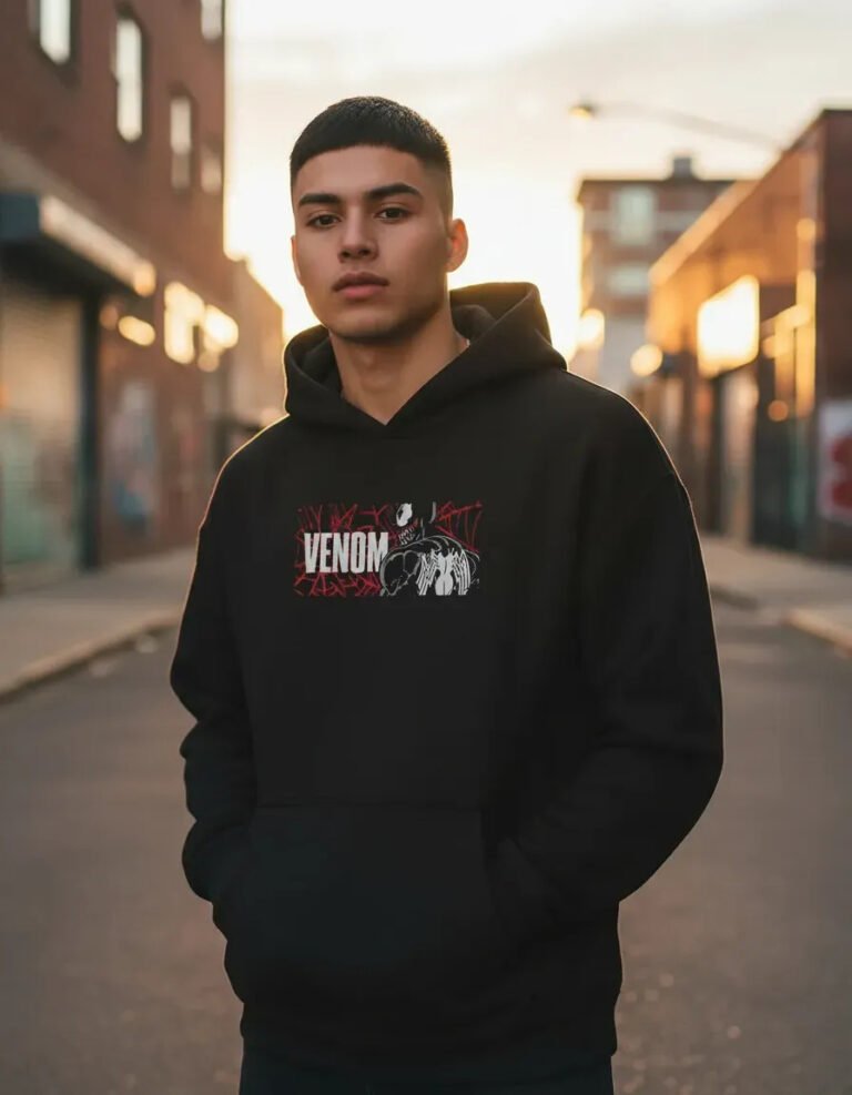 Hoodie Máscara De Látex Venom Hombre