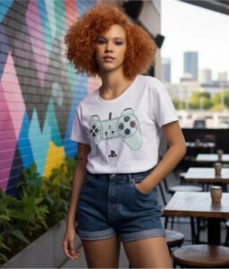 Playera Máscara De Látex Dualshock Mujer