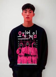 Pullover Máscara De Látex Juego Del Calamar Guardians Hombre