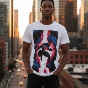 Playera Máscara De Latex Into The Spider-verse Hombre