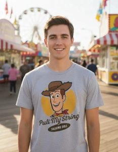 Playera Máscara De Látex Pull My String! Hombre