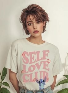 Playera Máscara De Látex Self Love Club Mujer