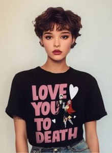 Playera Máscara De Látex Disney Love You To Death Mujer
