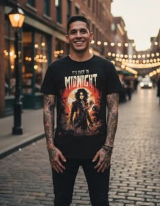 Playera Máscara De Látex It´s Close To Midnight Hombre