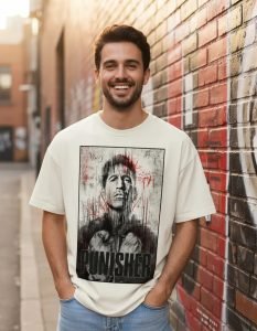 Playera Mascara De Latex Frank Castle Hombre