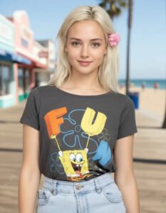 Playera Máscara De Látex Bob Esponja Fun Mujer