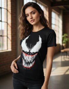 Playera Máscara De Látex Venom Mujer