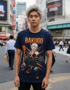 Playera Mascara De Látex Bakugo Hombre