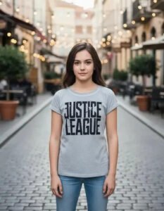 Playera Máscara De Látex Justice League Mujer