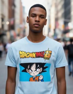 Playera Mascara De Látex Gokú Chibi Hombre