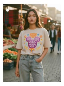 Playera Máscara De Látex Disney Mickey Ofrenda Mujer