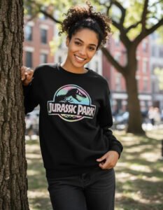 Pullover Máscara De Látex Jurassic Park Mujer