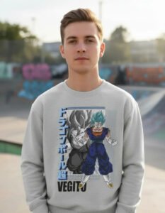 Pullover Máscara De Látex Dragon Ball Vegito Hombre