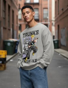 Pullover Máscara De Látex Dragon Ball Trunks Hombre