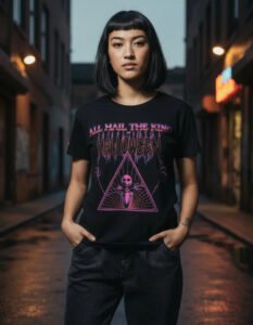 Playera Máscara De Látex The King Of Halloween Mujer