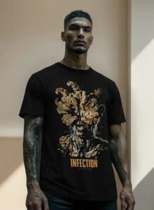 Playera Mascara De Latex Infection Is Forever Hombre
