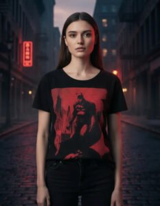 Playera Máscara De Látex Vigilante Nocturno Mujer
