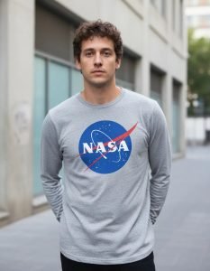 Playera Mascara De Latex Nasa Manga Larga Hombre