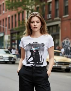 Playera Máscara De Látex Luke Vs. Vader Mujer