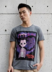 Playera Mascara De Latex The Upside Down Cartoon Hombre