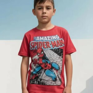 Playera Máscara De Látex Spider- Man Retro Niño