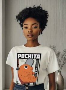 Playera Máscara De Látex Pochita Mujer