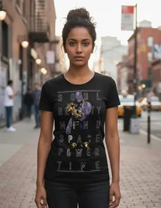 Playera Máscara De Látex Thanos Mujer