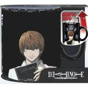 Taza Mágica Death Note L Y Light Negro 460 Ml Cerámica Abystyle