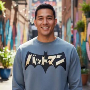 Pullover Máscara De Látex Batman Katakana Hombre