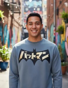 Pullover Máscara De Látex Batman Katakana Hombre